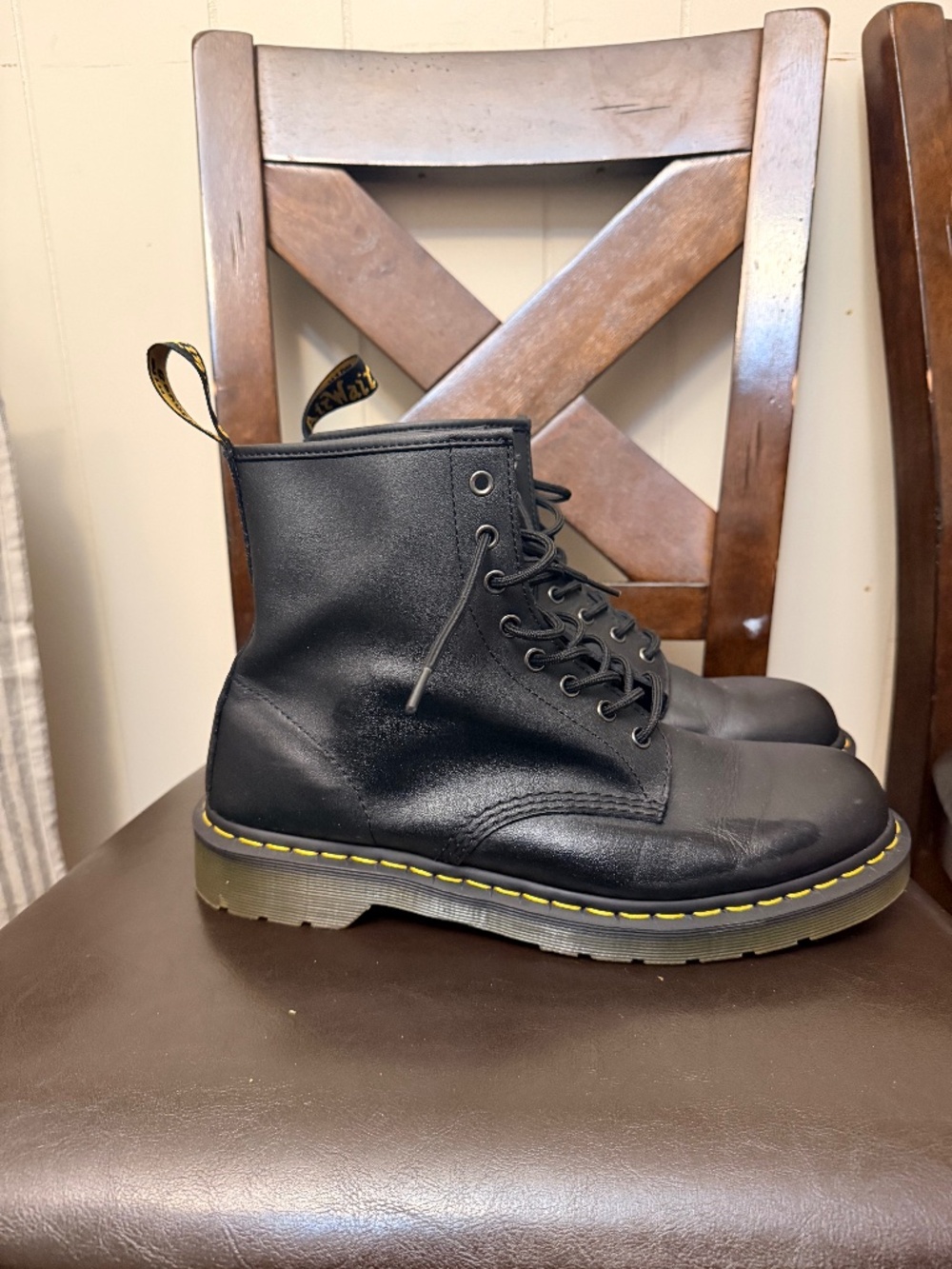 Dr. Martens 1460 Black Smooth Leather Boots Men’s Size 12